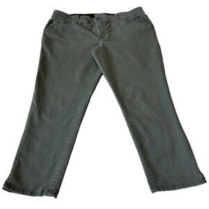 Wit & Wisdom Absolution Skinny Pants Size 16 Gray Elastic Waist